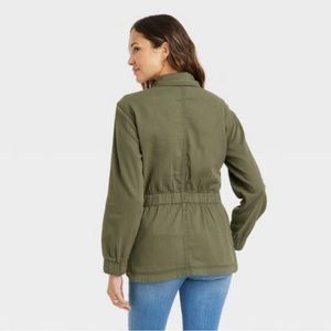 Olive green utility jacket